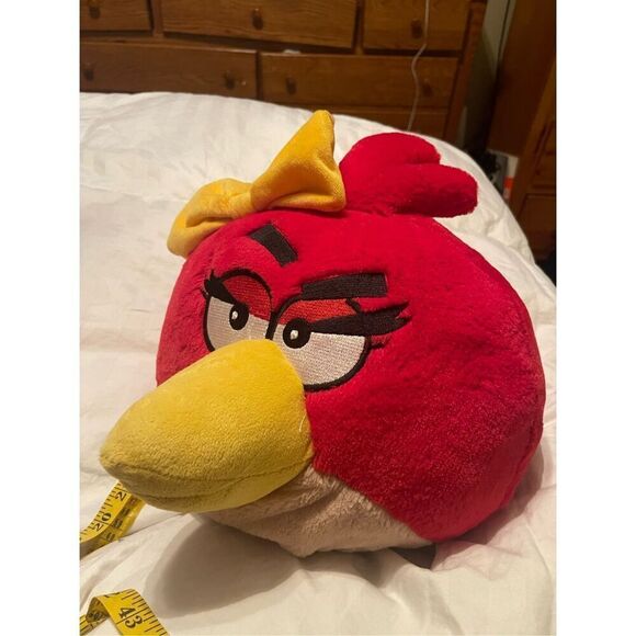 Angry Birds Red Girl Bird Deluxe Stuffed Plush Toy Doll Ball - Picture 13 of 16